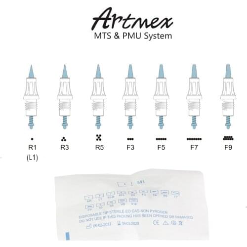 10pc Artmex V3 V6 V8 V9 V11 A3 Needle cartridges R1 R3 R5 F3 F5 F7 F9 PMU Semi permanent makeup tattoo machine spare parts