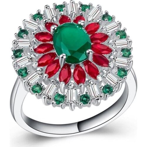 Lucky Sonny Brazil Anillo Anel Flower Ring Winter Style Fashion CZ Ring Wedding Band Party Jewelry Semijoias Atacado Joyeria Hot