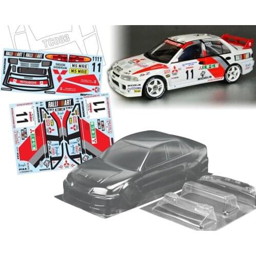 Rc Car Shell Mitsubishi Evolution III Clear Body 190mm For 1:10 Scale On Road Cars Model