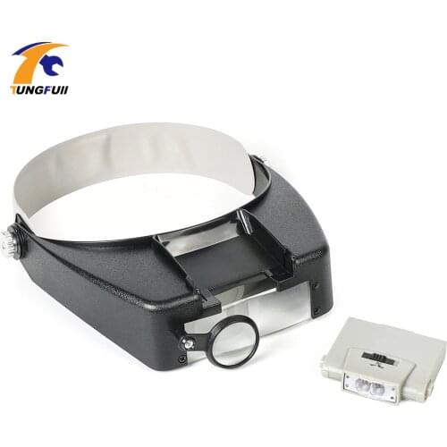 Dutoofree Glasses Loupe Wearing Style Helmet 10X LED Lights glasses magnifier loupe magnifier led Reading Repair Use