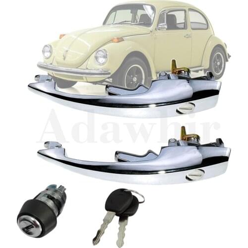 Suitable for Volkswagen Beetle Super Beetle Karmann Ghia Door Handle + Ignition Lock Combo Set