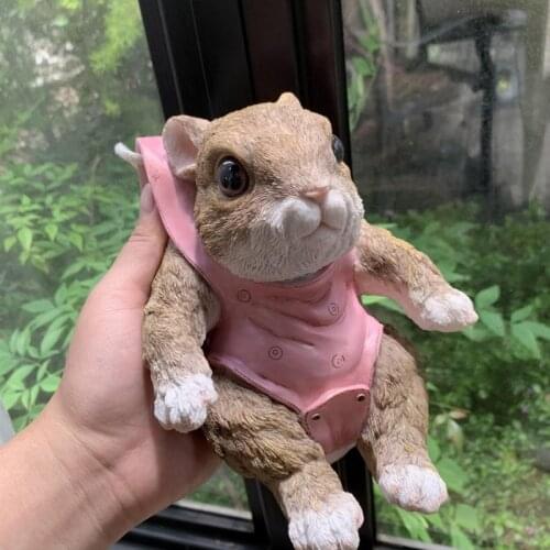 Pastoral style rabbit pendant girl room cute objects childrens room desk home decoration ornaments gifts garden figurines