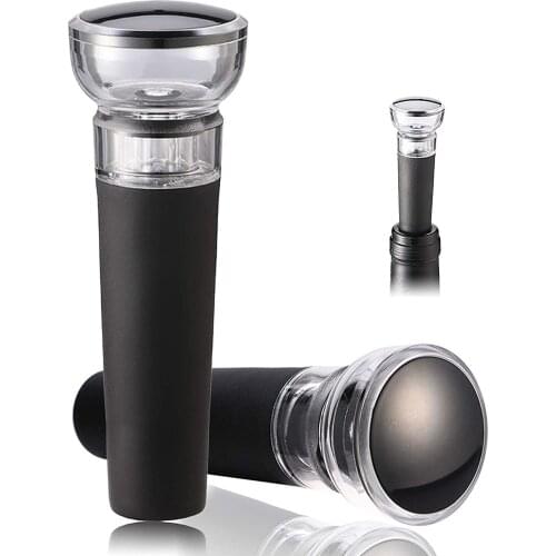 Bottle Stopper Pump Preservation Plug Vacuum Wine Corks Sealer Manual Pull Type Rubber 2PCS Set ABS Plastic Preserver