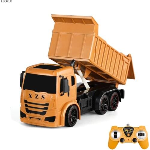 EBORUI RC Dump Truck 1:14 Scale 2.4Ghz Construction Trucks Remote Control Engineering Truck with LED Lights for Adults and Kids