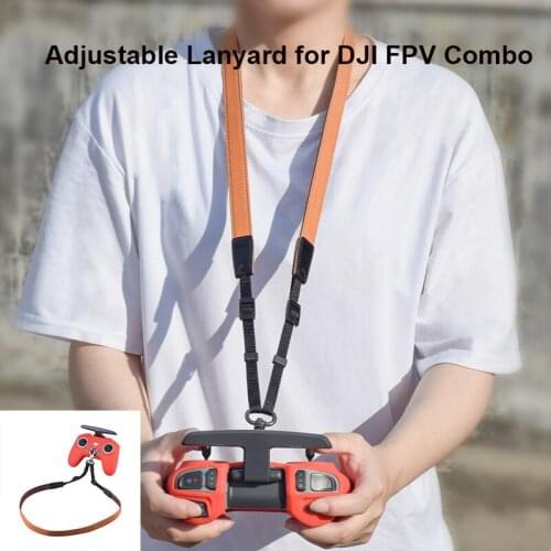 Adjustable Lanyard for DJI FPV Combo Drone Remote Control Silicone Cover Protective Case Neck Strap for DJI FPV Accessories
