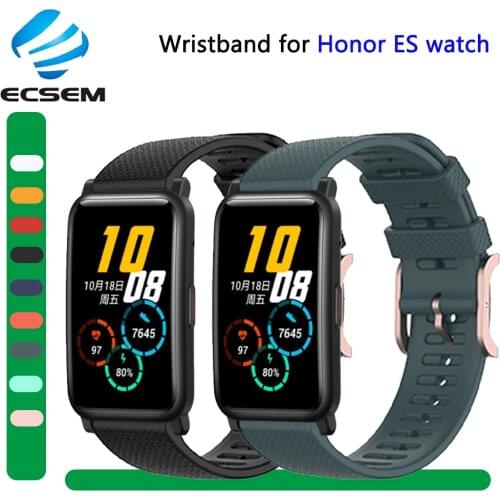 Silicone texture strap for Honor ES smart watch accessories replacement wristband for Honor ES band bracelet adjustable loop