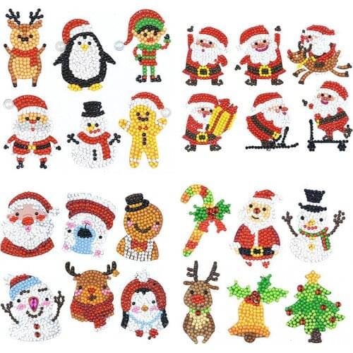 Christmas 5D Diamond Painting Kits for Kids Resin Embroidery Full Drill Diamond Painting Rhinestone Mosaic Making Arts 1 Set