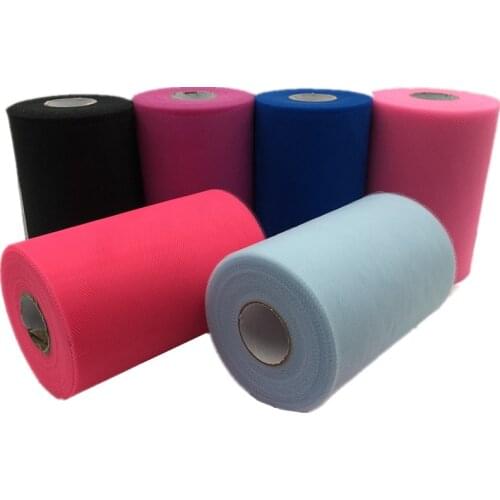 Tulle Roll 15cm 100Yards Black Roll DIY Fabric Spool Tutu Party Birthday Gift Wrap Wedding Decoration Party Event Supplies