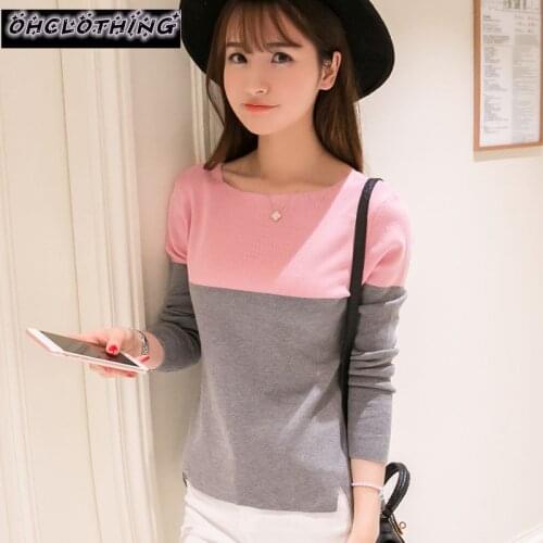 OHCLOTHING Autumn Winter Sweater Women 2017 Knit High Elastic Jumper Women Sweaters And Pullovers Female Tricot Pull Femme Tops