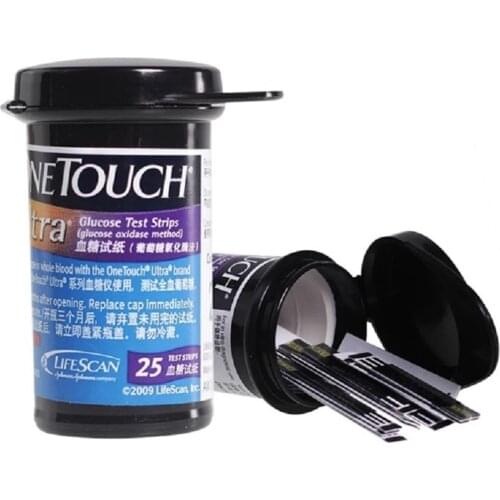 One Touch Ultra Blood Glucose Test Strips 25/50/100pcs Diabetes Tester Blood Sugar Detection Glucometer