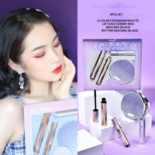 XIXI 4 In 1 Makeup Set Starry Sky Diamond Eyeshadow Mascara Lipstick Romantic Series