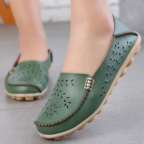 2021 Women Flats Casual Platform Shoes Woman Breathable Shoes For Female Hollow Out Ladies Boat Loafers Footwear Zapatos Mujer