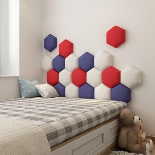1pcs headboard hexagonal headboard soft bag, hot sale wall self-adhesive board background decoration painting