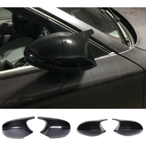 2xMirror Cover E90 Car Side Door Rearview Side Mirror Cover Cap For BMW E90 E91 2005-2007 E92 E93 2006-2009 M3 Style E80 E81 E87