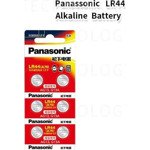 6pc PANASONIC LR44 A76 AG13 0%Hg SR1154 357 LR 44 1.5V Cell battery batteries For calculator 0%Hg
