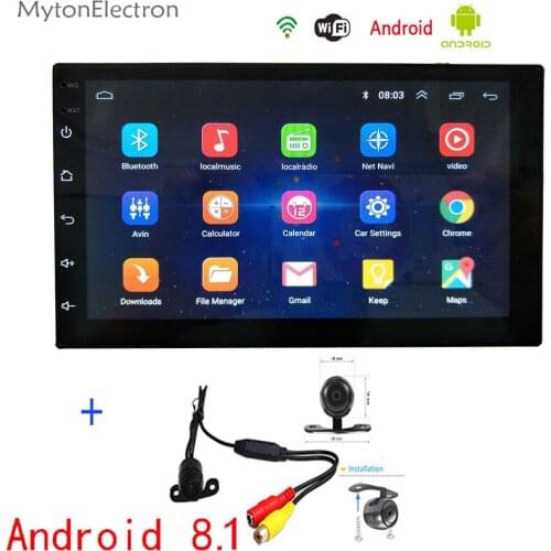 2 Din Android Radio Bluetooth GPS Navigation WIFI Stereo USB Audio PC Table Car Multimedia Player Rearview Backup Parking Camera