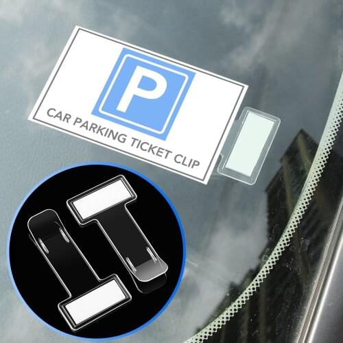 2pcs Car Parking Ticket Transparent Holder Clip Sticker for renault duster megane RS scenic logan captur koleos kadjar Clio