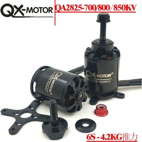 QX-MOTOR QA2825 Brushless Motor 700KV 800KV 850KV CW CCW 3-6S Lipo 55A / 10S 4KG Thrust for Fixed Wing Plane RC Quadcopter Drone