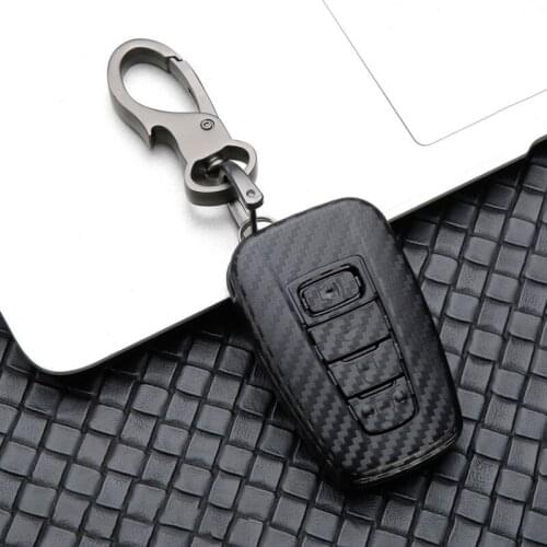 2019 New Carbon car key cover key case For Toyota Camry CHR Corolla RAV4 Avalon Land Cruiser Prado Prius 2 3 4 Button 2018 2019