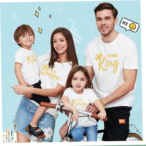 Dad Baby Boy Tshirt Suit Father And Son Wear Clothes Papa Mama And Bebe T-shirts New Arrival Mum Dad And Kids Matching Tops