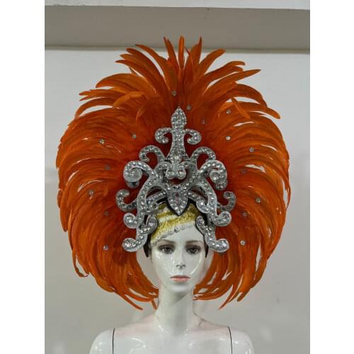 Latin dance Samba accessories Fashion exquisite headdress feathers Delicate dance shows accessories