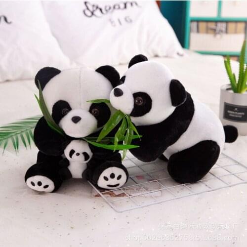 Good Quality Sitting Mother and Baby Panda Plush Toys Stuffed Panda bear Dolls Soft Pillows Kids Toys lovely comforting dolls