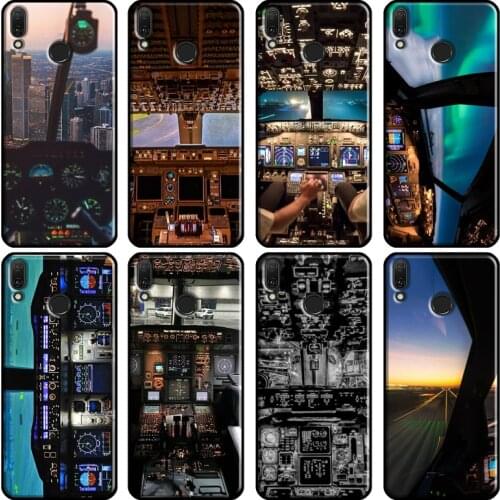 Cool Airplane Cockpit For Huawei Nova 5T 2i Phone Case For Huawei Y5 Y6 Y9 Y7 2017 2018 2019 Y6P Y5P 2020 Case