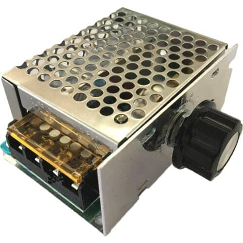 10-220V 20A 4000W High Power AC Motor Controller Electric Voltage Regulator Dimmers Temperature Adjustment Module With Fuse