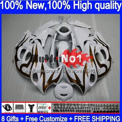 Body For SUZUKI KATANA GSX750F GSXF750 2003 2004 05 06 07 13MC.52 GSXF 750 600 GSXF600 03 04 2005 2006 2007 Fairing Gold flames