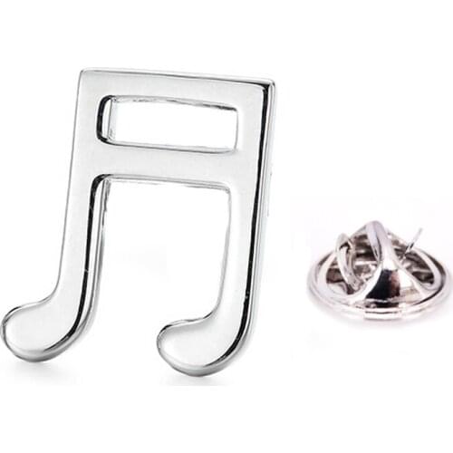 Mens Brooch Scarf Hat Accessories Silver Music Notation Clip Neckpin Badge Pin Woman Wedding Couple High Quality Jewelry Gifts
