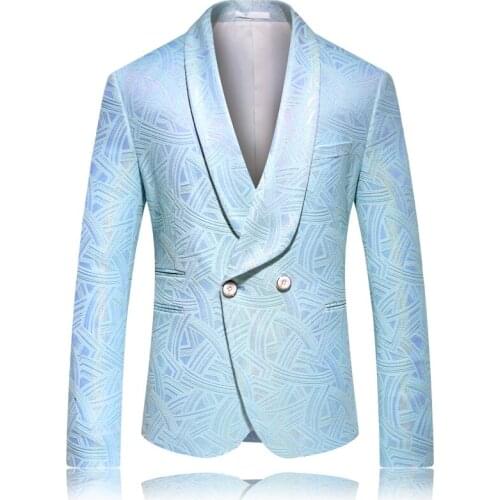 Leisure Time Marry Flower Ceremony Mans Suit Dress Mens Blazer Masculino Suit Jacket Men Blazer Sequin Homme Stage Stagewear