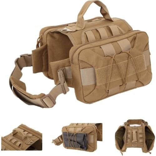 2 in 1 Saddle Dog Harness Military Tactical Pet Metal Buckle Durable Vest Leash For Small Large German Shepherd Dogs Training