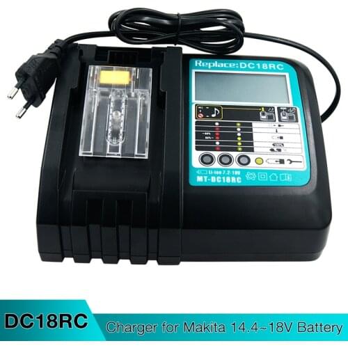 DC18RC 7.2V-18V 3A Replacement Charger for Makita 14.4V 18V Battery BL1815 BL1830 BL1840 BL1850 BL1440 BL1460 BL1860 BL1430