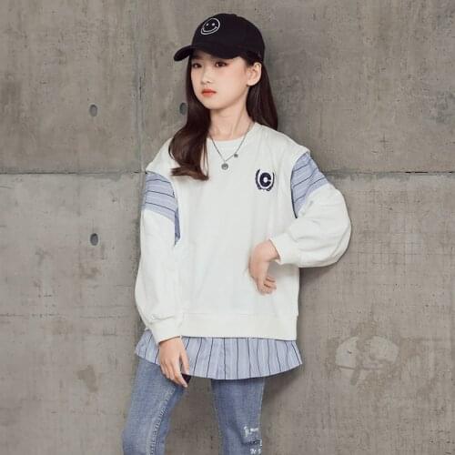 10 12 year Kids Girls Sweatshirt 2021 New Spring Autumn Teen Girls Tops