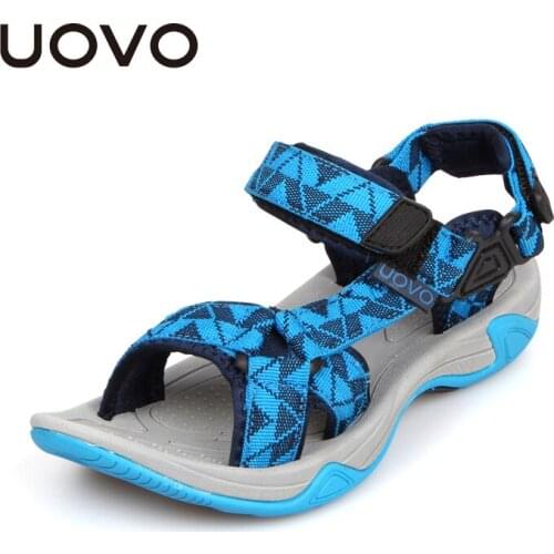 UOVO 2020 Kids Sandals Open Toe Boys Sandals Textile Children Sandals Light-weight Sole Little Boys Summer Shoes size 1-13.5