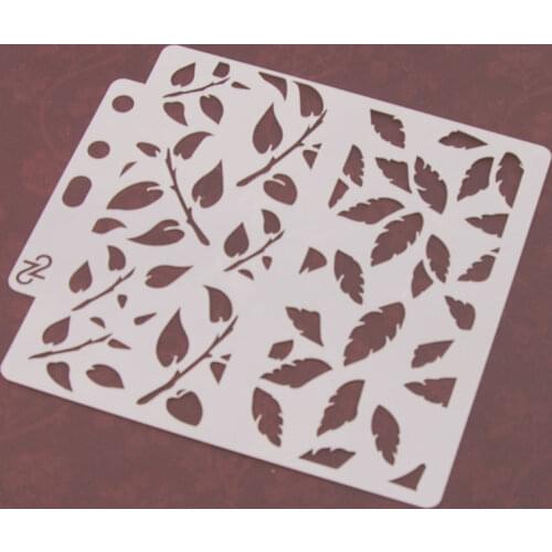 Spray Pattern Pre-Drawing Lace Ruler Of Leaves Scrapbooking Paper Card Spray Masking Version Drawing Masking Hollow Out Template
