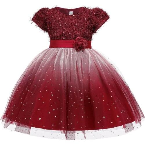 Baby Girls Dress For Party Ball Gown Sequin Girls Wedding Dress Kids Dresses For Girls Birthday Princess Dress Children Clothing