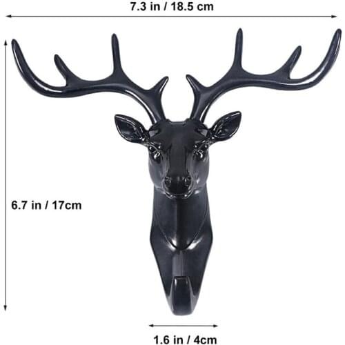 Retro Deer Head Hanger Decorative Wall Hooks Minimalist Home Decoration Clerk On The Wall Coat Key Holder Rack Housekeeper S3
