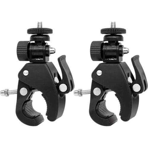 Camera Clamp,Outdoor Riding Motorcycle Bracket Bicycle Clip for Cameras Clip / Music Stands / Microphone Stands
