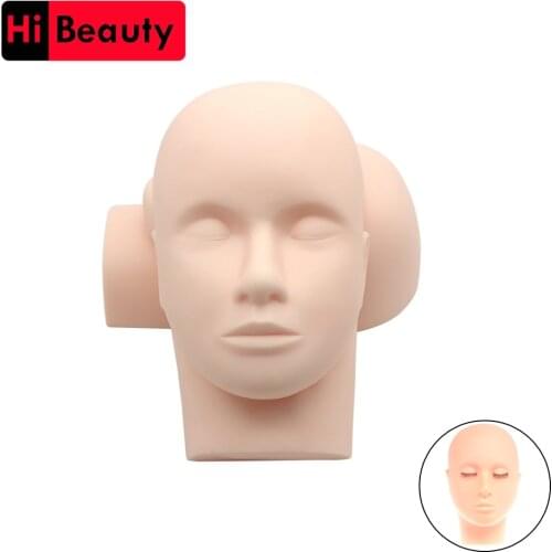 1PC Practice Massage Train Model Head For Tattoo Training Mannequin Flat Head Eyelash Training Lash Graft Eyelashes Extension
