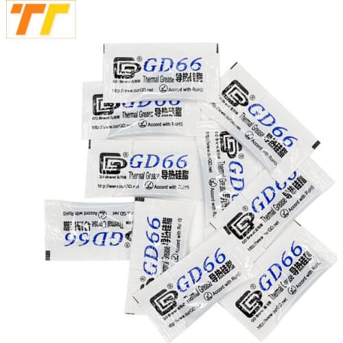 10pcs GD66 Thermal Conductive Grease Paste Silicone Plaster For LED Chip Heatsink Compound 30 Pieces Grams High Performance Gray
