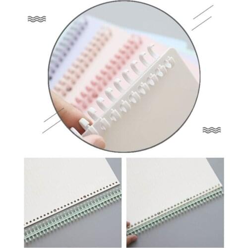 R9UA 10 Pcs 30 Holes Circles Ring Loose-leaf Paper Book Scrapbook Album Binder Spiral A4 Notebook Binding Clips