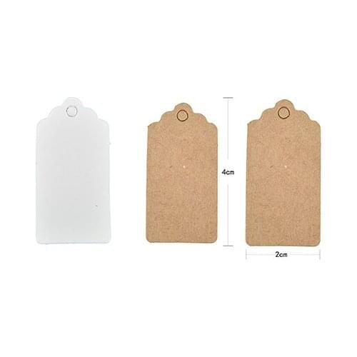100pcs Kraft Paper Multi-style Packaging Hang Tags Wedding/Birthday Party Candy Boxes Price Tags For Flower/Jewelry Making