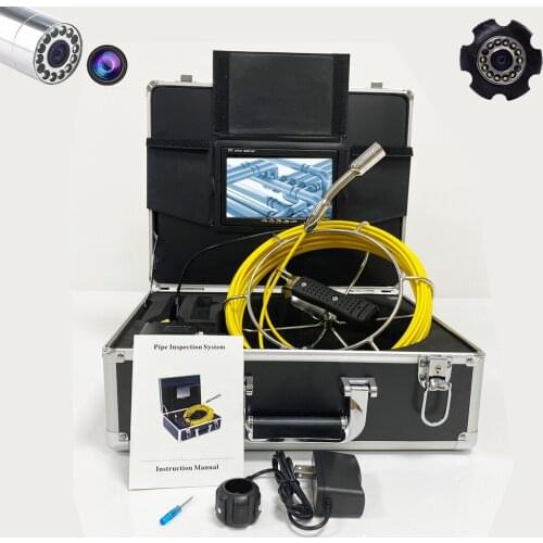 20M Cable Sewer Waterproof Camera Pipe Pipeline Drain Inspection System 23mm 1000TVL HD Camera Head