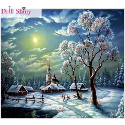 Snow horse scene DIY 3D Diamond Mosaic Handmade Diamond Painting Cross Stitch Kits Diamond Embroidery Patterns Rhinestones