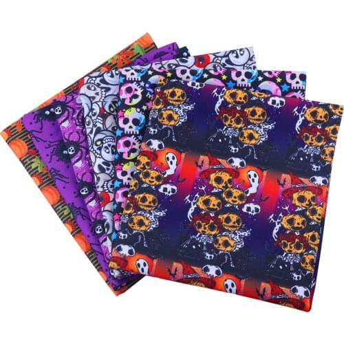 50*145CM Halloween pattern Polyester cotton Fabric Patchwor Printed for Tissue Kids Home Textile for Sewing Doll Dress Curtain