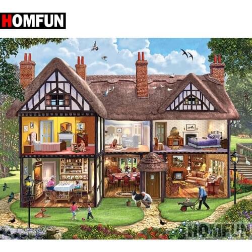 HOMFUN Full Square/Round Drill 5D DIY Diamond Painting "Character landscape" Embroidery Cross Stitch 5D Home Decor A00811