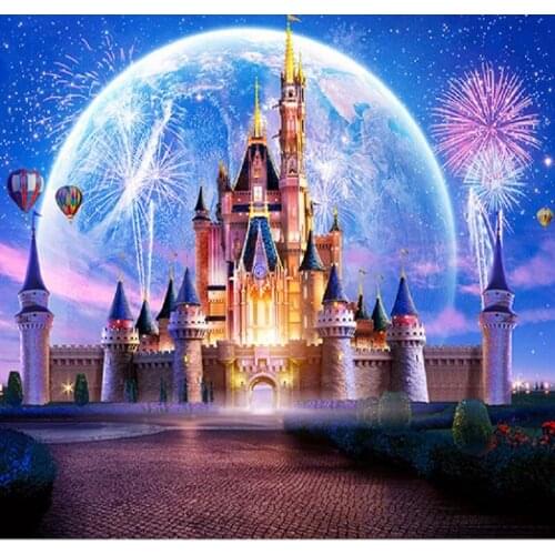 Diy 5d Disney Castle Diamond Painting Cross Stitch Kits Diamond Embroidery Full Round/square Rhinestone Mosaic Home Decor