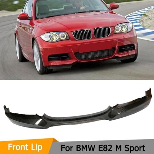 Car Styling Carbon Fiber Car Front Lip Spoiler For BMW E82 120i 130i 135i M Sport Coupe Convertible 2-Door 2008-2013
