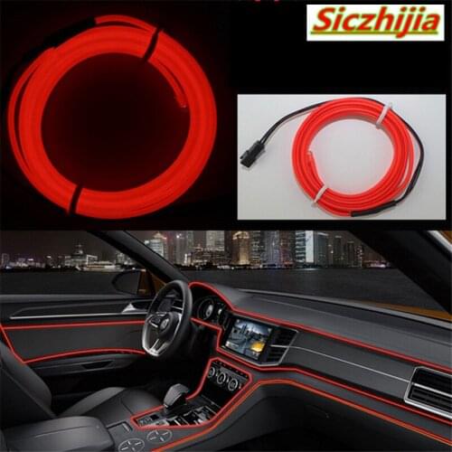 3 m 12 volt car LED atmosphere light flexible neon EL line and indoor cigarette lighter for Citroen C-Quatre C-Triomphe Picasso
